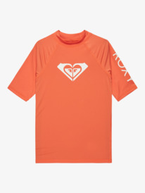 0 Wholehearted - Rash Vest met Korte Mouw voor Meisjes 6-16 Orange ERGWR03283 Roxy