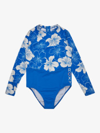 6 Hippy Hibiscus - Maillot une pièce manches longues pour Filles 6-16 ans Bleu ERGWR03432 Roxy