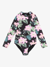 0 Shadow Floral - Maillot une pièce manches longues pour Filles 6-16 ans Noir ERGWR03441 Roxy