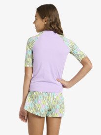 2 Roxy Active - Kurzarm-Rashguard f&uuml;r M&auml;dchen 6-16 Gr&uuml;n ERGWR03486 Roxy