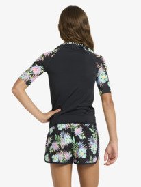 2 Roxy Active - Short Sleeve Rash Vest for Girls 6-16 Pink ERGWR03486 Roxy