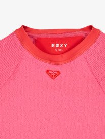 2 Aruba - Short Sleeve Rash Vest Set for Girls 6-16 Pink ERGWR03487 Roxy