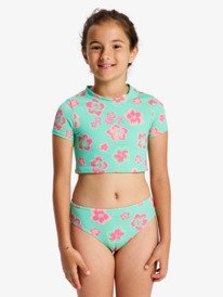 0 Tropicool - Ensemble lycra &agrave; manches courtes pour Filles 6-16 ans Vert ERGWR03488 Roxy