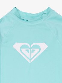 2 Whole Hearted - Long Sleeve Rash Vest for Girls 6-16 Blue ERGWR03490 Roxy