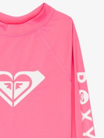 2 Whole Hearted - Rash Vest met Lange Mouw voor Meisjes 6-16 Pink ERGWR03490 Roxy