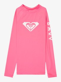 0 Whole Hearted - Rash Vest met Lange Mouw voor Meisjes 6-16 Pink ERGWR03490 Roxy