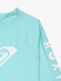 2 Whole Hearted - Rash Vest met Korte Mouw voor Meisjes 6-16 Blue ERGWR03491 Roxy