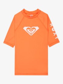 0 Whole Hearted - Short Sleeve Rash Vest for Girls 6-16 Pink ERGWR03491 Roxy