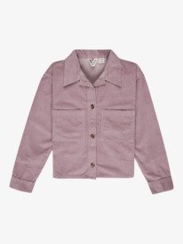 0 Cosmic Sand - Oversized Corduroy Shirt for Girls 4-16 Purple ERGWT03144 Roxy