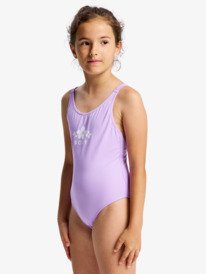 1 Solid Active - One-Piece Swimsuit for Girls 6-16 Purple ERGX103232 Roxy