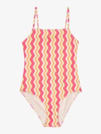 0 Bold Waves - One-Piece Swimsuit for Girls 6-16 Pink ERGX103241 Roxy