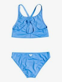 1 Just Good Vibes - Conjunto de bikini crop-top para Chicas 8-16 Azul ERGX203422 Roxy