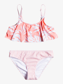 0 Flowers Addict - Conjunto de bikini con volantes para Chicas 8-16  ERGX203426 Roxy