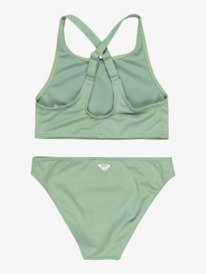 1 Solid Active - Maillot deux pièces pour Filles 6-16 ans Vert ERGX203618 Roxy