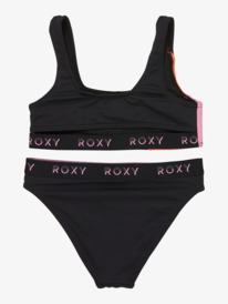 1 Colorblock - Zweiteiliges Schwimmset für Mädchen 6 - 16 Schwarz ERGX203648 Roxy