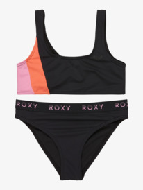 0 Colorblock - Two-Piece Swim Set for Girls 6 - 16 Black ERGX203648 Roxy