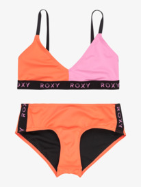 0 Colorblock - Two-Piece Swim Set for Girls 6 - 16 Black ERGX203650 Roxy