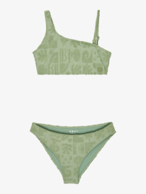 0 Beach Check - Zweiteiliges Schwimmset für Mädchen 6 - 16 Grün ERGX203664 Roxy