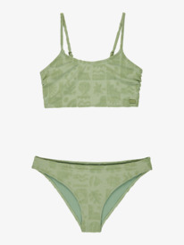 0 Beach Check - Conjunto de Baño de Dos Piezas para Chicas (6 - 16) Verde ERGX203665 Roxy