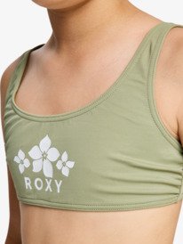 3 Solid Active - Two Piece Bralette Bikini Set for Girls 6-16 Green ERGX203686 Roxy