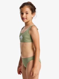 1 Solid Active - Two Piece Bralette Bikini Set for Girls 6-16 Green ERGX203686 Roxy