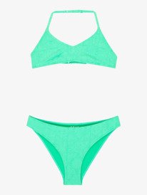 0 Hippie Hour - Two Piece Triangle Bikini Set for Girls 6-16 Green ERGX203703 Roxy