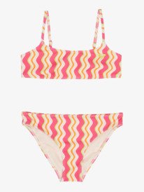 0 Bold Waves - Two Piece Bralette Bikini Set for Girls 6-16 Pink ERGX203706 Roxy
