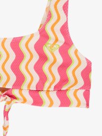 2 Bold Waves - Two Piece Crop Bikini Set for Girls 6-16 Pink ERGX203707 Roxy