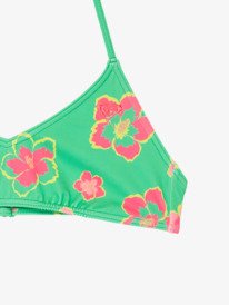 2 Tropicool - Conjunto de biqu&iacute;ni de duas pe&ccedil;as tri&acirc;ngulo para Raparigas 6-16 Verde ERGX203711 Roxy