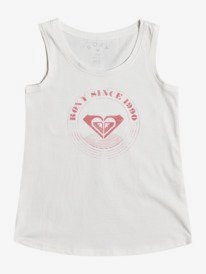 0 There Is Life - Organic Vest Top for Girls 4-16 White ERGZT03750 Roxy