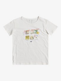0 Day And Night - Nachhaltiges T-Shirt für Mädchen 4-16 Weiss ERGZT03758 Roxy