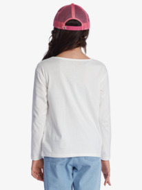 4 The One - Organic Long Sleeve T-Shirt for Girls White ERGZT03904 Roxy