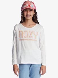 0 The One - Organic Long Sleeve T-Shirt for Girls White ERGZT03904 Roxy