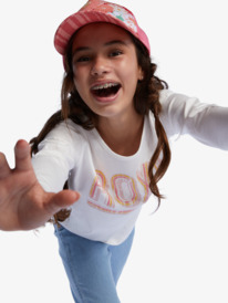 2 The One - Organic Long Sleeve T-Shirt for Girls White ERGZT03904 Roxy