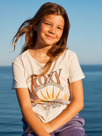 0 Day And Night Vintage - Short Sleeves T-shirt for Girls 4 - 16 White ERGZT04073 Roxy