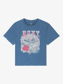 0 Eve Washed - Oversized T-Shirt for Girls 4-16 Blue ERGZT04137 Roxy