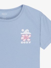 2 Lily Night - T-shirt de manga curta para raparigas 4-16 Azul ERGZT04139 Roxy