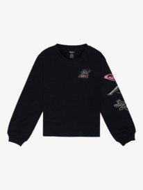 3 Orchidregular Go - Maglietta a Maniche Lunghe da Ragazza 4-16 Black ERGZT04141 Roxy