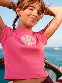 0 Baby One More Time - T-shirt court pour Fille 4-16 Rose ERGZT04143 Roxy