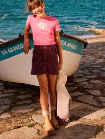 2 Baby One More Time - T-shirt court pour Fille 4-16 Rose ERGZT04143 Roxy