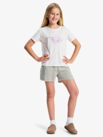 2 Lilyregular Night - T-Shirt f&uuml;r M&auml;dchen 4-16 Weiss ERGZT04154 Roxy