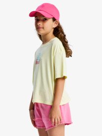 1 Daisyloose Season - T-shirt de manga curta para Raparigas 4-16 Verde ERGZT04155 Roxy