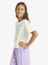 3 Daisyloose Beach - Short Sleeve T-Shirt for Girls 4-16 White ERGZT04156 Roxy
