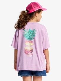 3 Eveoversize Washed - T-shirt de manga curta para Raparigas 4-16 Roxo ERGZT04157 Roxy