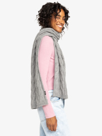 0 Magic Shell - Knitted Scarf for Women Grey ERJAA04297 Roxy