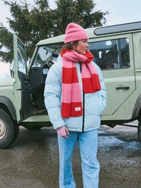 1 Forever Winter - Stripy Scarf for Women Red ERJAA04414 Roxy