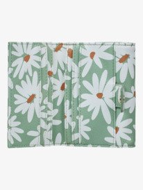 1 Sideral Love Printed - Kunstleder-Brieftasche für Frauen Grün ERJAA04442 Roxy