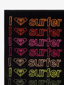 1 Cold Water Message - Strandtuch f&uuml;r Frauen Schwarz ERJAA04481 Roxy