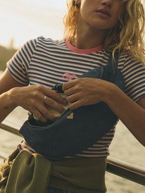 1 Feeling Emby - G&uuml;rteltasche aus Cord f&uuml;r Frauen Blau ERJBP04944 Roxy