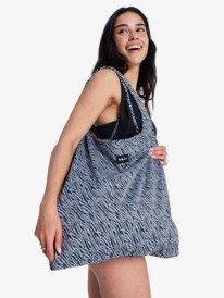 1 Urban Party - Bolsa de playa con asas para mujer Negro ERJBP04947 Roxy
